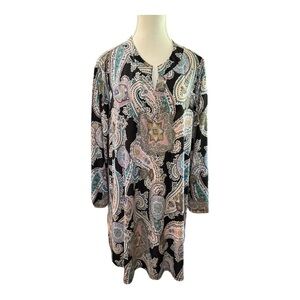 Dear Scarlett Long Sleeve Paisley Blouse 2X